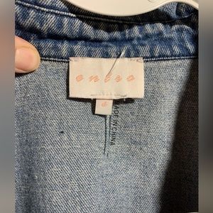 Entro oversized leopard jean jacket